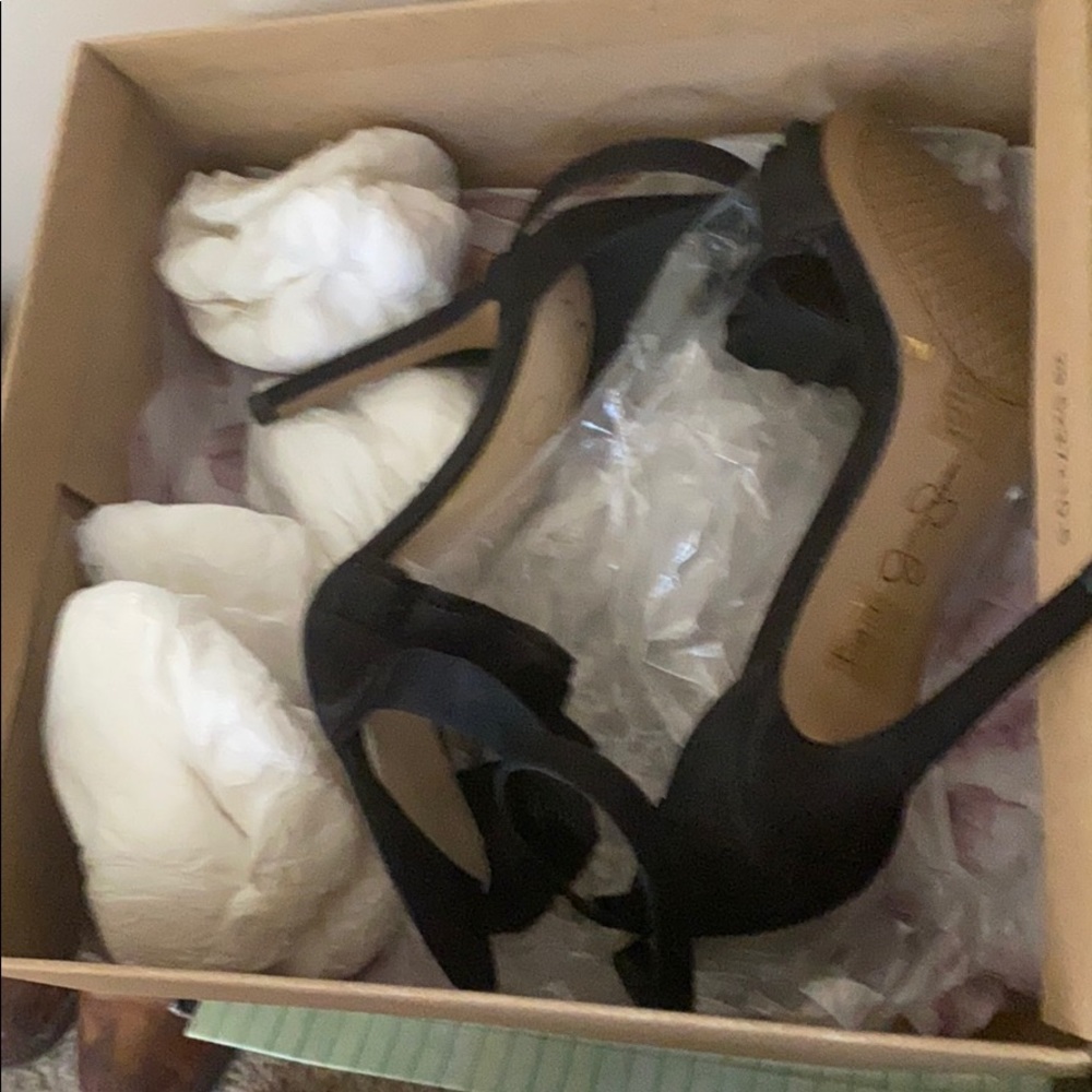 Black suede women high heels